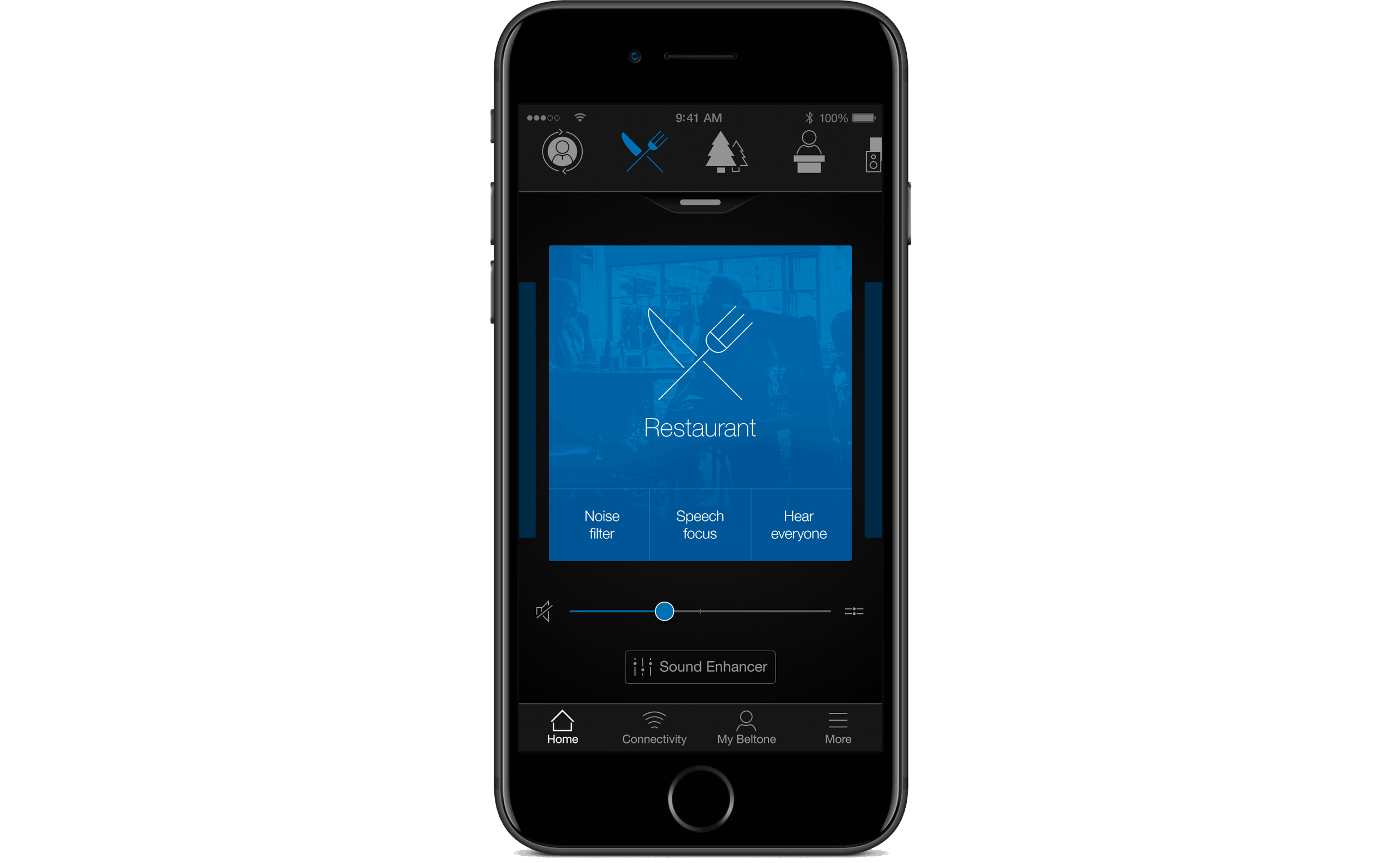 The Beltone HearMax app connects your Beltone Trust hearing aids to your iPhone®, Apple Watch® or Android™ phone.