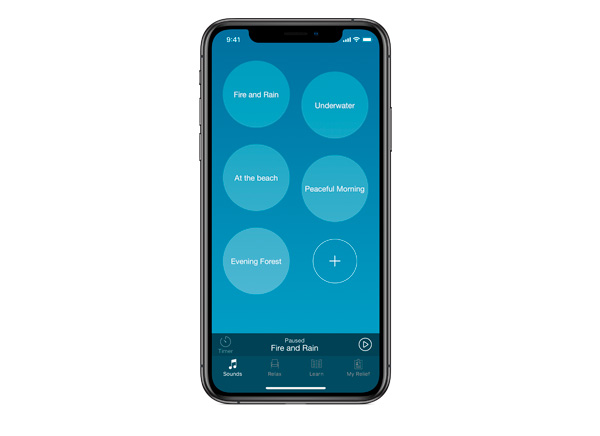 ReSound Relief appskärm. 