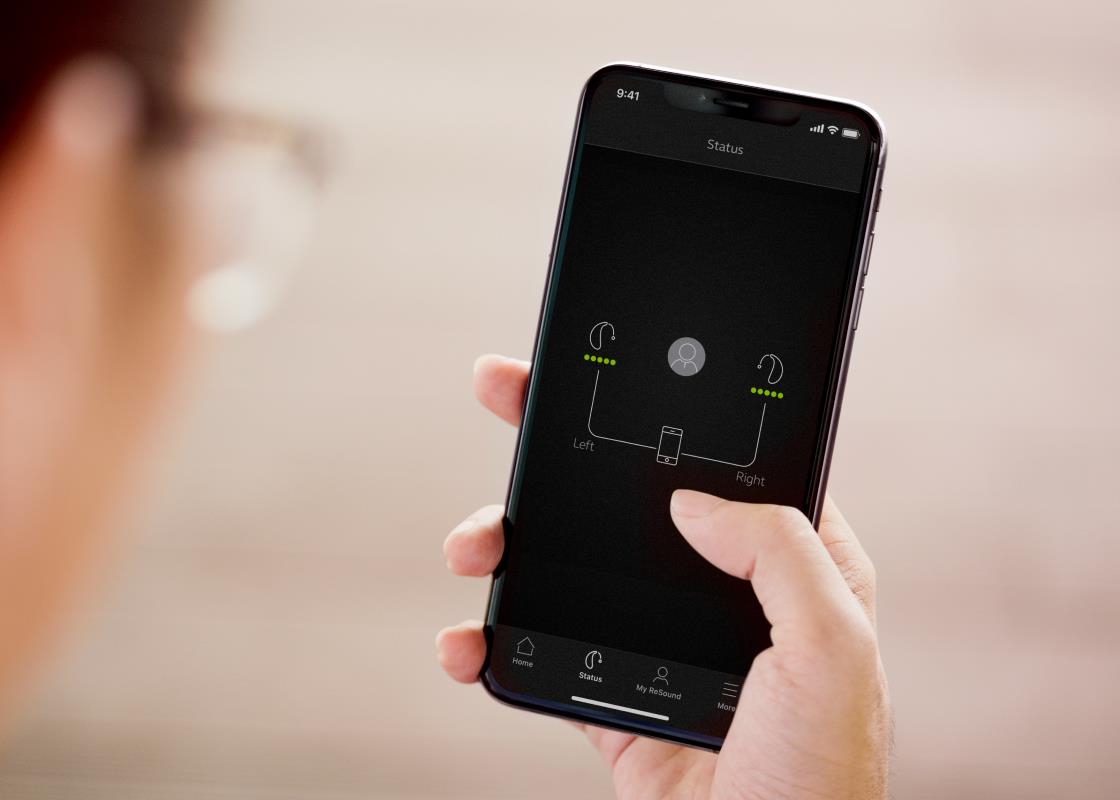 Controle el estado de la batería mediante la aplicación Smart 3D de nuestro último audífono con la calidad de sonido más natural - ReSound ONE