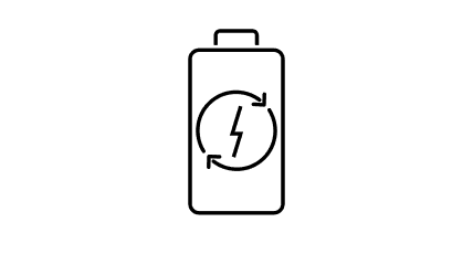 Icono de batería recargable