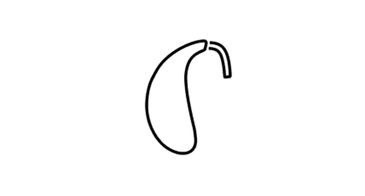 Icono de audífono retroauricular (BTE)